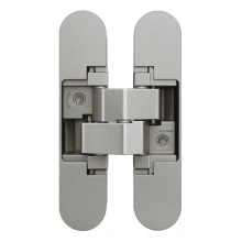 Anselmi Invisible Hinge<br />AN 161 3D FVZ 14/40 AN 044 - Anselmi Concealed Hinge - Satin Nickel, for flush residential doors with recessed frame facings